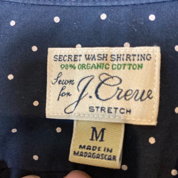 J.Crew Secret Wash Shirting Stretch Organic Cotton Size M - Picture 8 of 12